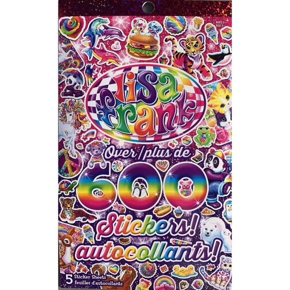 Lisa Frank Other - NEW Lisa Frank 600 Count Neon Rainbow Funky Sparkly Holo Unused Sticker Book